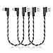 CIKOO 3 Pack 1FT USB C Cable, Right Angle 3.1A Fast Charging, Braided, Compatible with Samsung Galaxy, iPad, Google Pixel, PS5 Controller