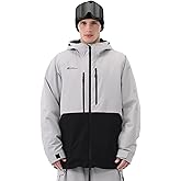 HIGH EXPERIENCE Mens Ski Jacket Snowboard 3L Coat Baggy Waterproof Windproof Warm Insulated Snow Winter Hooded