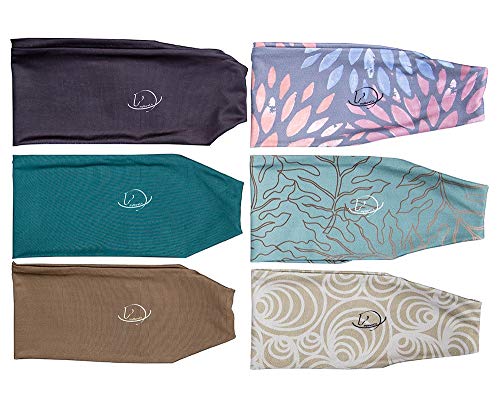 myMareCo Equestrian Headbands for Women, Sportswear for Under Horse-Riding Helmet, Wide Hair Band Suitable for Yoga, Biking, Hiking (6 Pack)