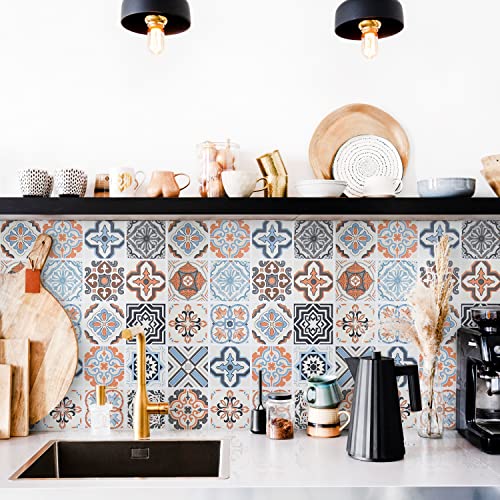 Orainege Boho Wallpaper Peel and Stick Backsplash Bohemian Tiles ...