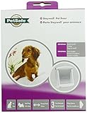 PetSafe Original Plastic Pet Door with Hard Transparent Flap, White, Small