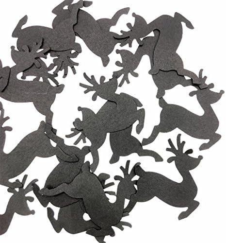 Hemarty Black Stag Deer Table Confetti 50 pc Large, Stag Party Decoration, Hunting Birthday Party, Deer Head Rack, Baby Shower Theme
