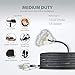 TerraBloom 16/3 Heavy Duty Extension Cord 25 FT Outdoor - Black Outdoor Extension Cord Multiple Outlet - Ultra-Flexible SJEOW Rubber, Light Indicator, Triple Outlet for Maximum Efficiency - 13 Amp