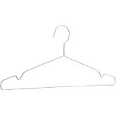 Amazon Basics Stainless Steel Clothes Hangers for Shirts, Suits, Dresses and Jackets, Silver, 50-Pack