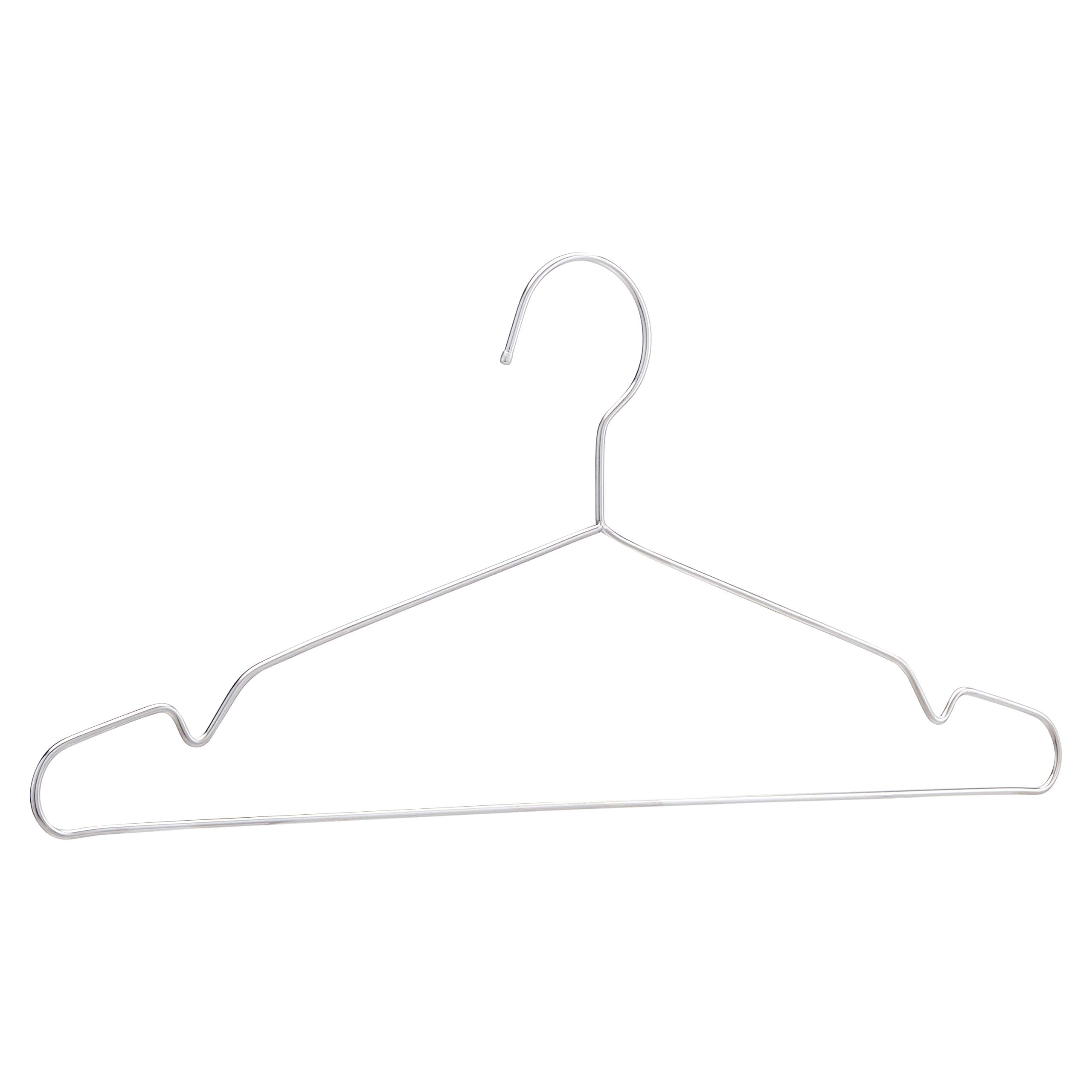 Photo 1 of Amazon Basics Stainless Steel Clothes Hangers, 50-Pack, Silver