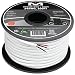 Mediabridge 14AWG 4-Conductor Speaker Wire (100 Feet, White) - 99.9% Oxygen Free Copper - ETL Listed & CL2 Rated for in-Wall Use (Part# SW-14X4-100-WH)