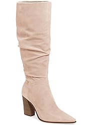 PiePieBuy Womens Faux Suede Knee High Boots Pointed