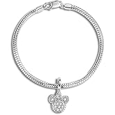 H&Beautimer Pure 925 Silver Bracelet Women's 3MM Snake Chain Little Bear Animals Pendant Bracelet Cute Jewelry 6.3-9'' Gift - Spring Buckle