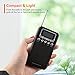AM FM Portable Pocket Transistor Radio, Battery Operated Digital Alarm Clock Radio with 3.5mm Headphone Jack, Stereo Mode, Memory Mode and Sleep Timer