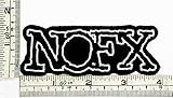 Black NOFX Rock Music Band Patch Embroidered Iron on Hat Jacket Hoodie Backpack Ideal for Gift