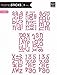 me & my BIG ideas mambiSTICKS Themed Stickers, Lower Case Alphabet and Numbers, Pink Glitter