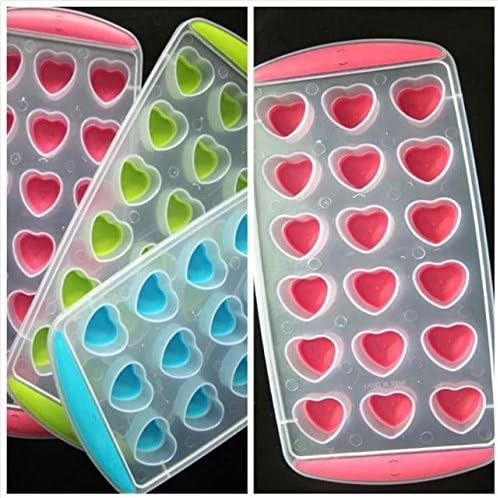 Hotsaleglobal Splash Soft Ice Cube Tray 18 Holes Heart Shape