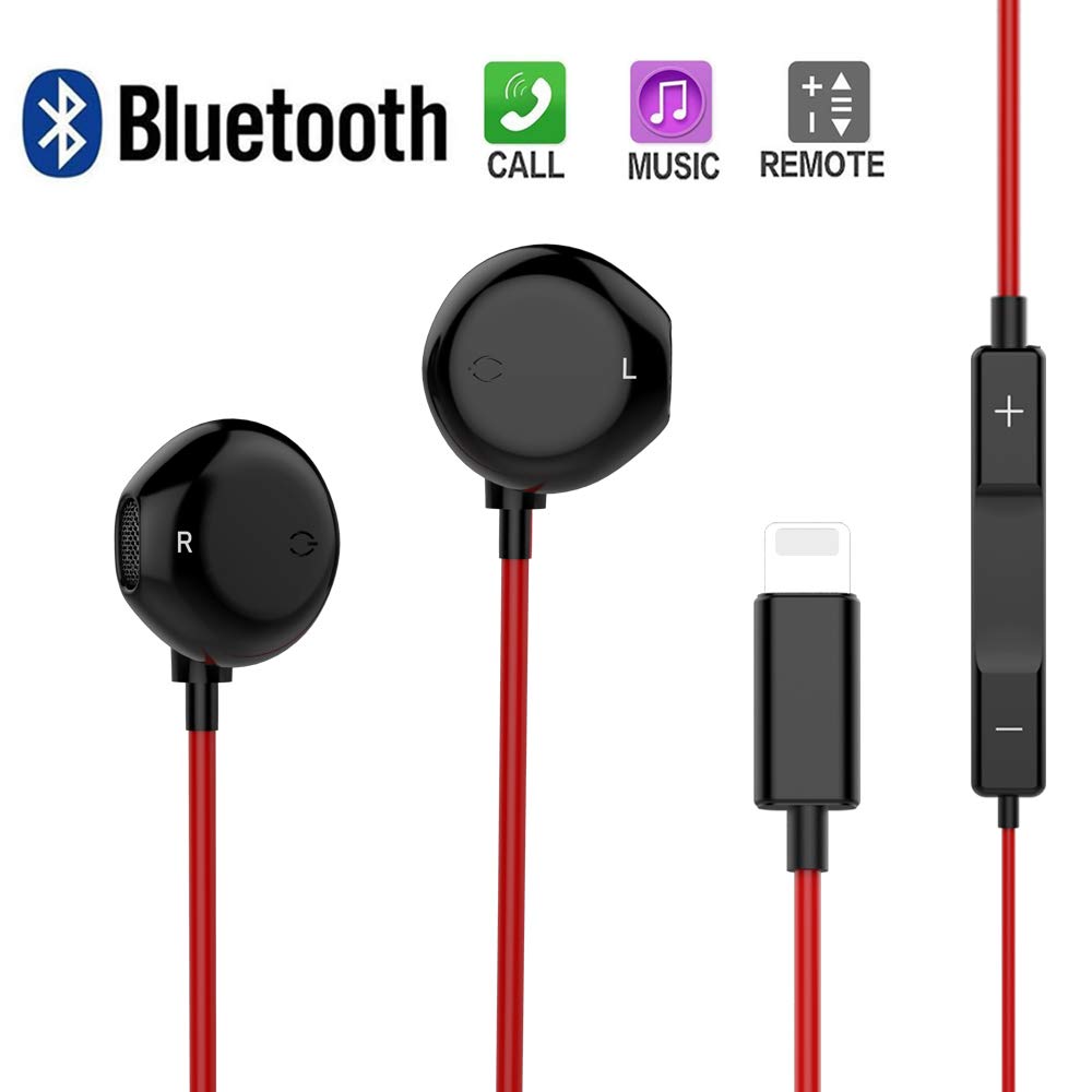 DPKIKO Earphones Earburds Replacement Compatible with iPhone 7/7 Plus / 8 / 8Plus / X,Bluetooth Earbuds Microphone Stereo Headphones Noise Isolating Headset