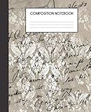 Composition Notebook: Sepia Ephemera College Ruled Notebook Lined School Journal