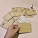 Nakimo Mini Envelopes Vintage Airmail Style Kraft Paper Envelopes Invitation Letter Envelopes Card Envelopes 4 Different Designs, Pack of 40