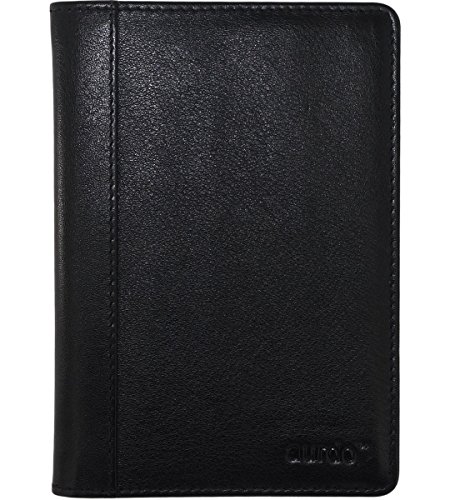 Aurdo rfid blocking genuine leather passport holder wallet with o…