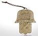 Gold tone Hamsa hand Blue Wall Hanging decor Lucky Charm CHAI Judaica Kabbalah evil eye