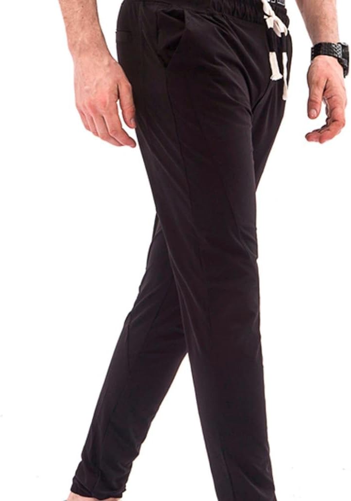Alluing Slim and Comfortable Men Pocket Overalls Casual Pocket Sport Work Casual Trouser Pants