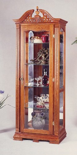 Coaster Home Furnishings Traditional Curio Cabinet, Oak
