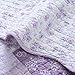 Cozy Line Purple Floral Patchwork 3-Pcs Quilt Sets, Love of Lilac Pattern Chic Bedding, Full/Queen