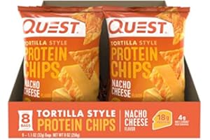 Chips protéinés nutrition - Quest 1 Boîte (8 sacs) Nacho