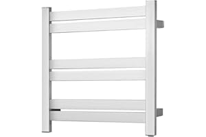 SHARNDY Electric Towel Warmer,Drying Towel Rack Heated Towel Rack,Wall Mounted Towel Warmer Rack,6 Bars with Polished, 80W 20.87x20.47x4.13 inches