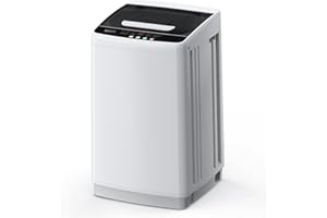 EUHOMY 1.03cu.ft Portable Washer, 8.8Lbs Capacity Small Portable Washing Machine with 10 Programs 5 Water Levels, Drain Pump and LED Display,Compact Washer for Apartments, RVs, Homes, Light Gray