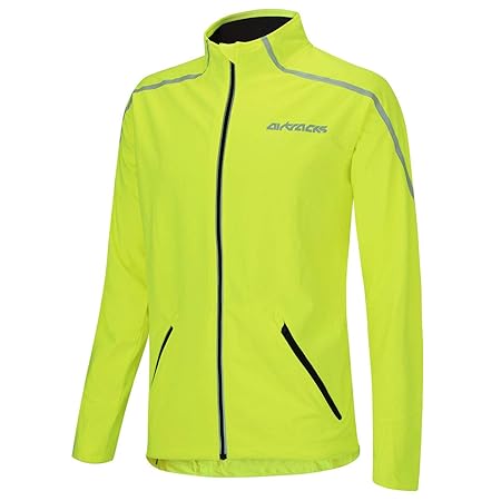 Airtracks Thermo Fahrradjacke AIR TECH - Laufjacke - Windstopper - Winddicht - WASSERABWEISEND - Reflektoren
