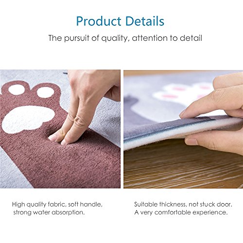 Frmarch Memory Foam Bath Mat - Non Slip Bath Rugs Runner Microfiber Bathroom Shower Mats Rug 16"x24"