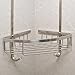 Taozun SUS 304 Stainless Steel Shower Caddy Basket Storage Corner Shelves Bathroom Shelf 2 Tiers Triangular Wall Mounted Brushed