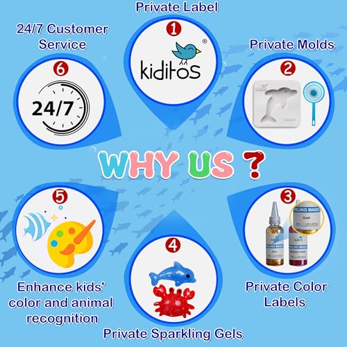 Kiditos Magic Water Elf Kit for Kids, Aqua Fairy Water Gel Kit with 20 Gels & 10 Molds, DIY Water Pets & Magic Water Jelly Craft Set, Kids Toys & Gifts for Girls Boys Age 3+