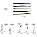 Sougayilang Fishing Worms Soft Senko Bait Plastic Fishing Lures Wacky Rig Grub Hook Tackle Swivel for Bass Trout Fishing