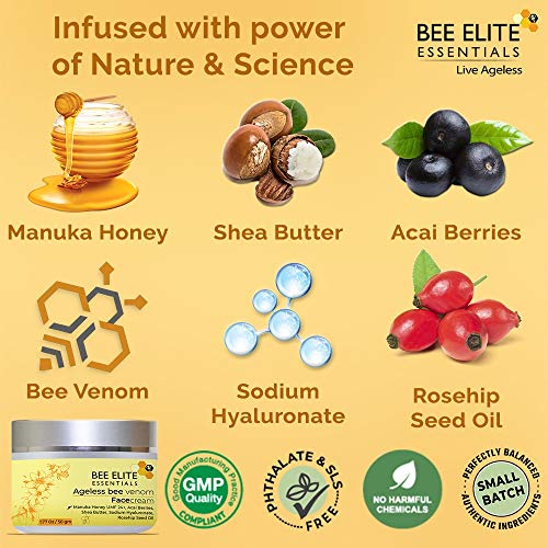 AGELESS BEE VENOM ANTIAGING FACE CREAM with next Generation Peptides