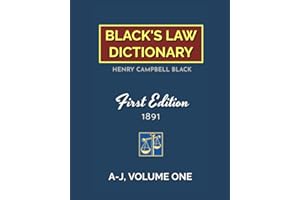 Black's Law Dictionary, First Edition 1891, Volume One (A-J)