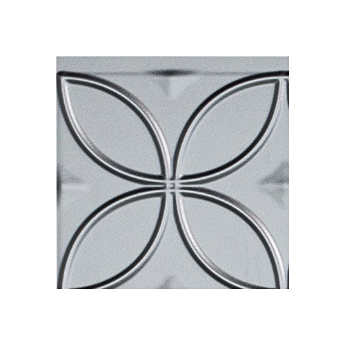 Fasade Easy Installation Rings Argent Silver Backsplash Panel for Kitchen and Bathrooms (18 sq ft Kit)