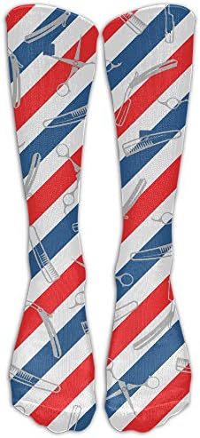 HFXFM's Barber Us Flag Outdoor Athletic Socks Novelty Calf High Running Long Sock Unisex