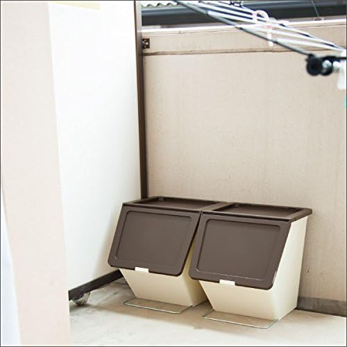 Amazon スタックストー ペリカン ガービー 38l 分別シール ゴミ箱 ごみ箱 ダストボックス おしゃれ ふた付き Stacksto Pelican Garbee ブラウン 分別シールb付き 透明 フタ付きゴミ箱 オンライン通販