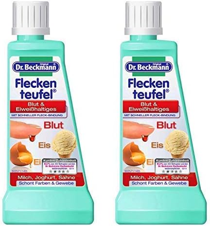 2X Dr.Beckmann Stain Devil Blood & Eiweisshaltiges, Ice, Egg, Milk Yogurt, Cream (2X 50 Ml) in Suzanjas Double Pack