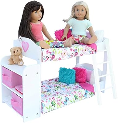 Pzas Toys Doll Bunk Bed Doll Bunk Bed For 18 Inch Dolls Complete