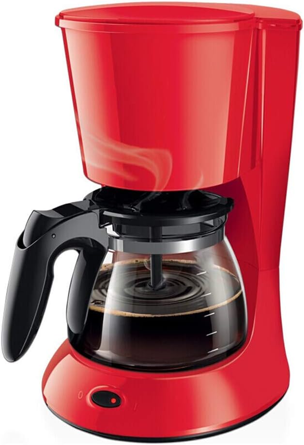 KOKOF Domestic Coffee Machines,Coffee Maker Machines Office Commercial Household Automatic Coffee Maker Electric Mini Drip Coffee Machine-red