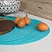 Now Designs Disko Round Placemats, Turquoise, Set of 4