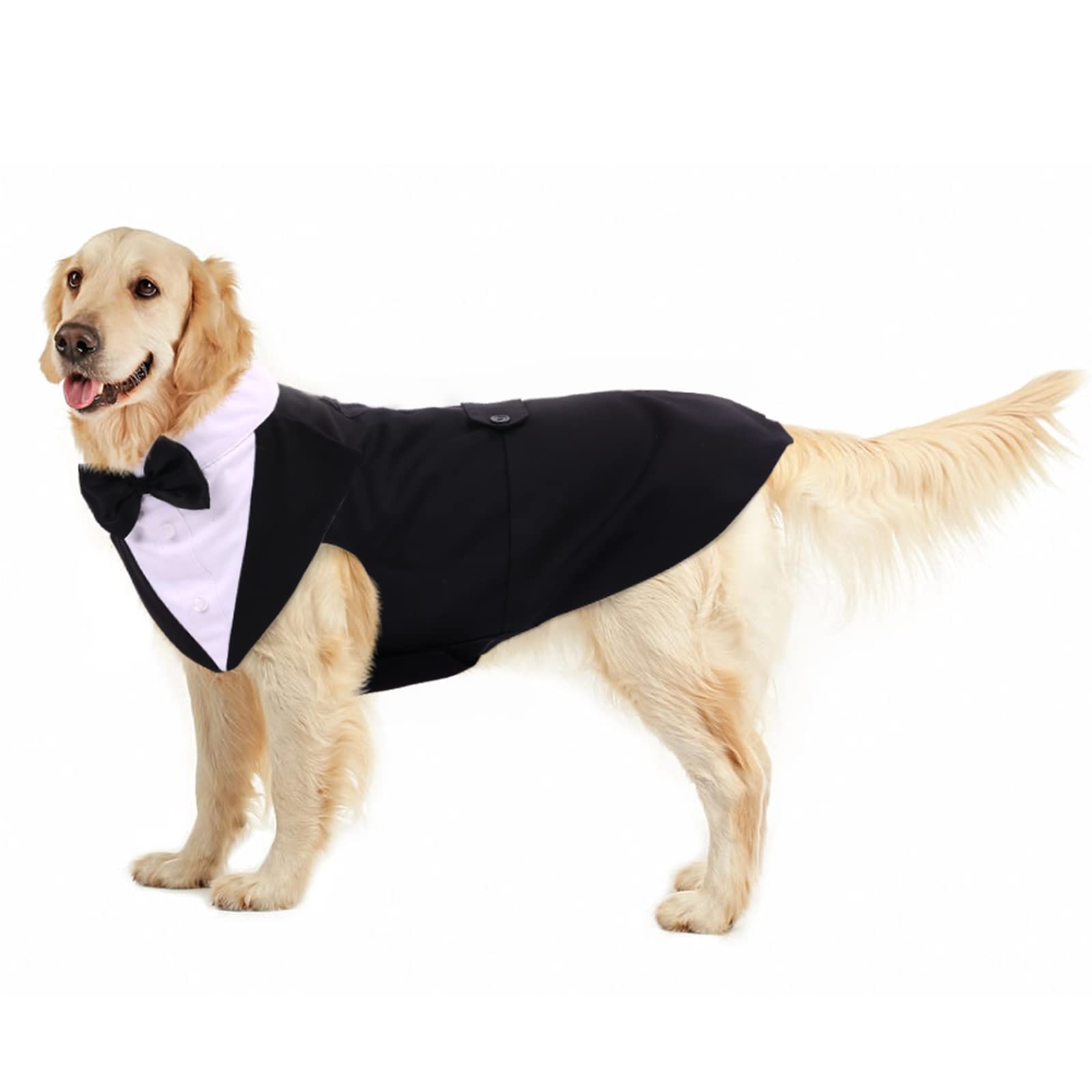 Formal Dog Tuxedo for Small Dogs - Black, XXL - Perfect for Weddings, Birthdays, Christmas & Halloween
