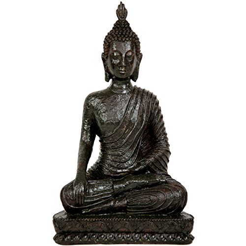 Oriental Furniture 10" Laotian Sitting Buddha Statue