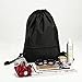 Double Sturdy Drawstring Bag With Pockets Waterproof Sports Large Backpack