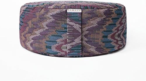 SAMAYA Meditation Cushion ・ Organic Special Blend Filling Buckwheat Millet Lavender ・ Designer Styles ・ Made in USA (Gavi)