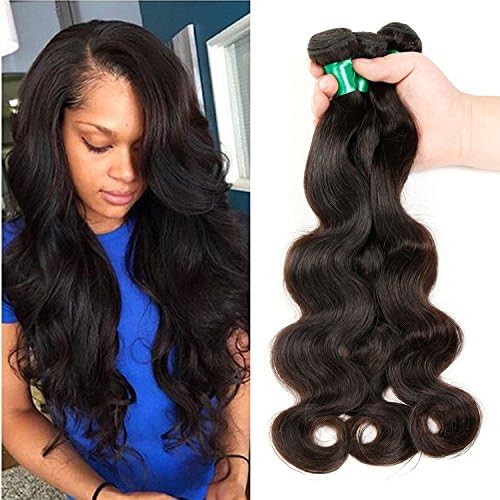 Brazilian Virgin Hair Body Wave Remy Human Hair 3Bundles Weaves 100%Unprocessed Hair Extensions Natural Color Glocal hair (18 18 18)