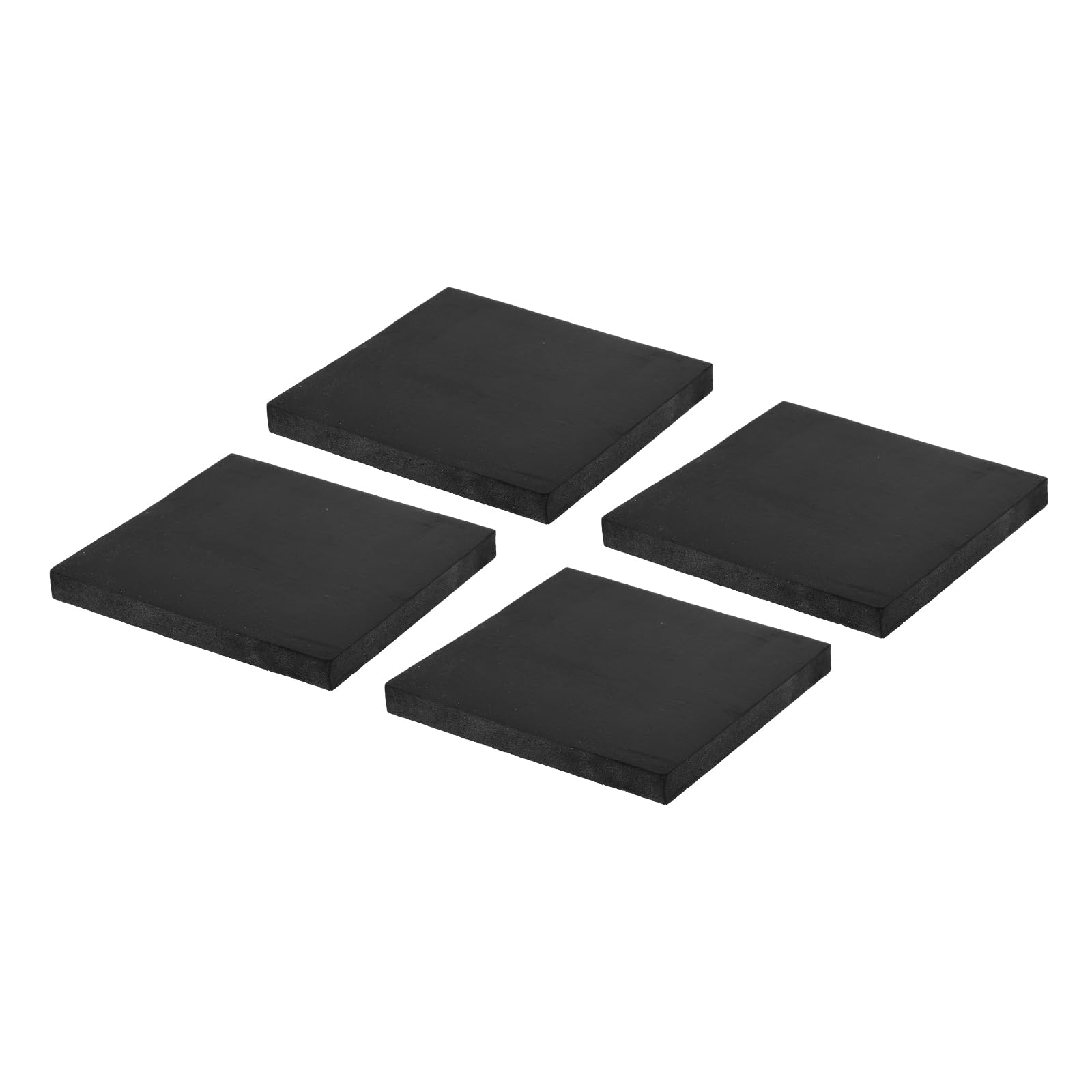 PATIKIL Rubber Anti-Vibration Pads, 4 Pcs Square Vibration Isolation Mats 4" x 4" x 0.4" for HVAC Air Conditioner Air Compressor Washer Dryer, Black
