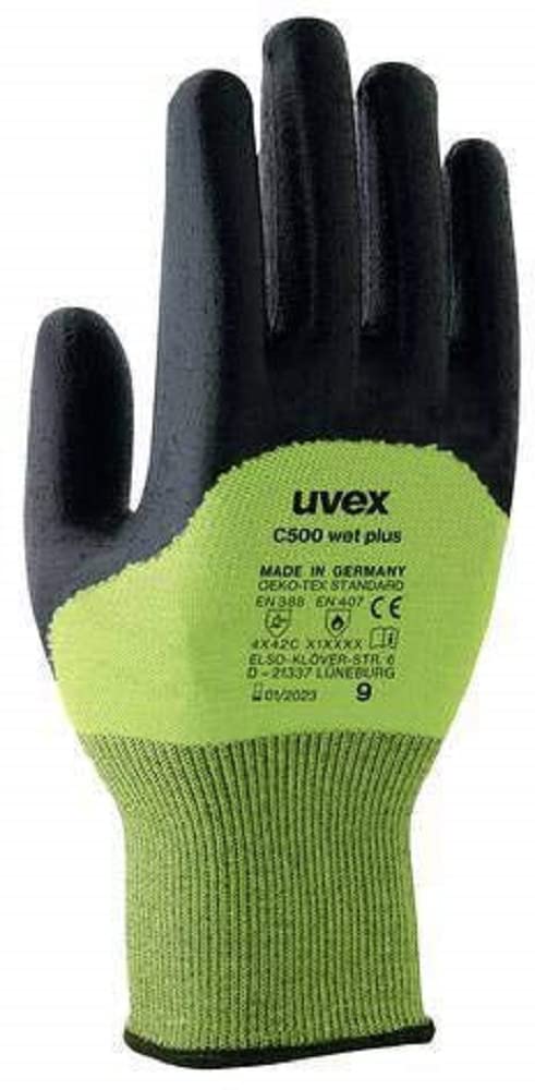 Uvex 6049610 C500 Wet Plus Glove, Size 10
