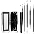 Blackhead Remover Pimple Comedone Extractor by Ameauty, Curved Blackhead Tweezer Kit with Mirror Leather Case - Blemish Whitehead Popping Extractor Acne Tool Stainless Steel Needle, Anti-slid Handles