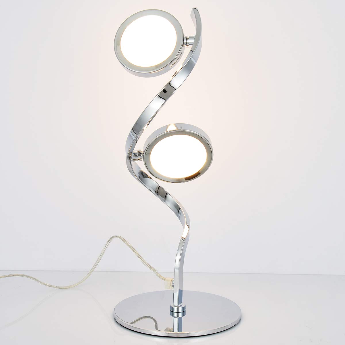 Sparksor Led Bedside Table Lamp Spiral Table Lamps Modern Curved Led Desk Lamp 10w Warm White Light Minimalist Night Stand Reading Light For Office Chrome Energy Class A Buy Online In Guyana